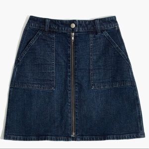 Madewell Zipper Jean Skirt